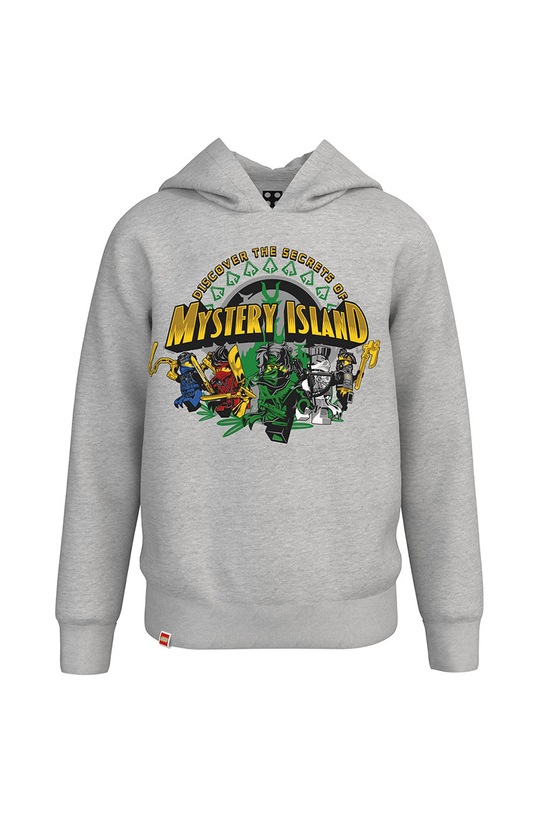 Lego bluza bawełniana dziecięca nadruk szary 12010589