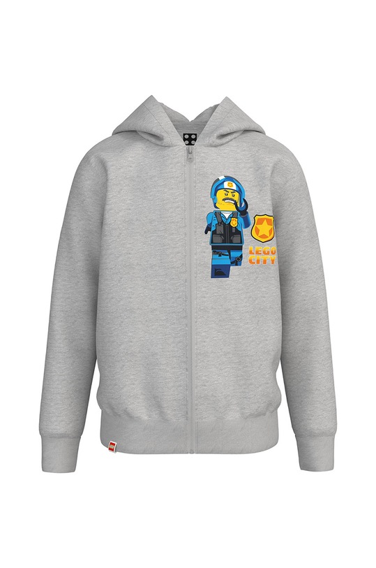 Παιδική βαμβακερή μπλούζα Lego στάμπα γκρί 12010601