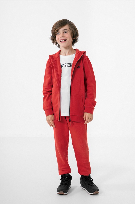 Dětská mikina 4F HJZ22.JBLM001 červená AW22
