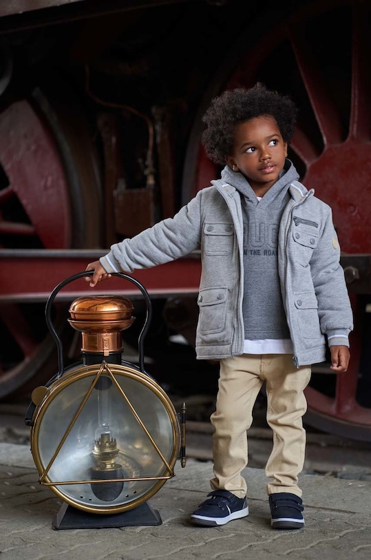 Detská mikina Birba&Trybeyond s kapucňou sivá 999.56938.00.