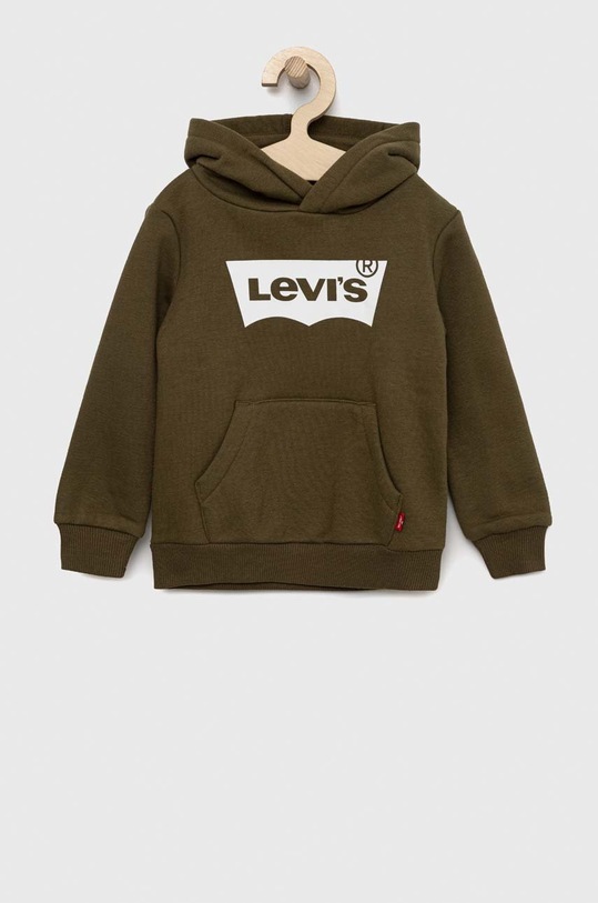 Детски суичър Levi's с качулка зелен 8E8778.
