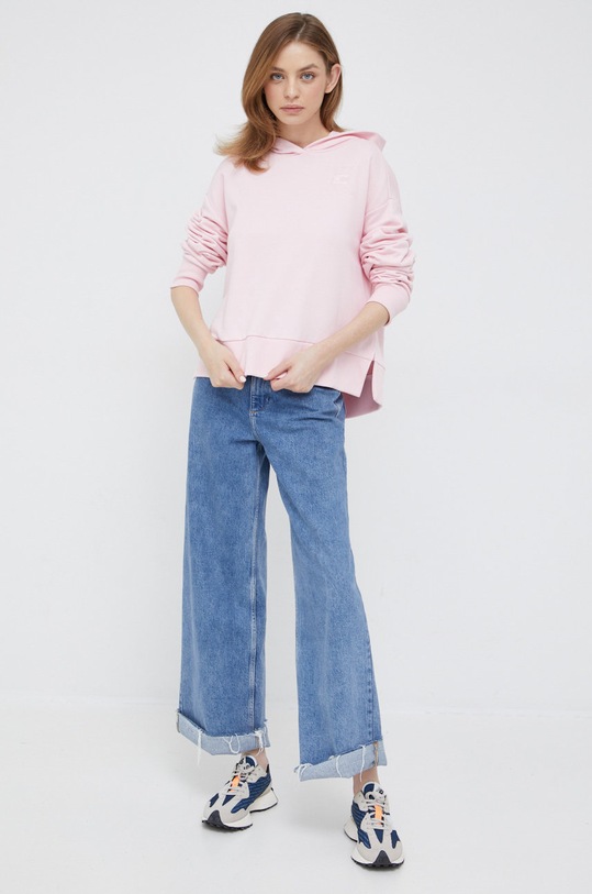 Tommy Hilfiger bluza bawełniana WW0WW34701.9BYY różowy AW22