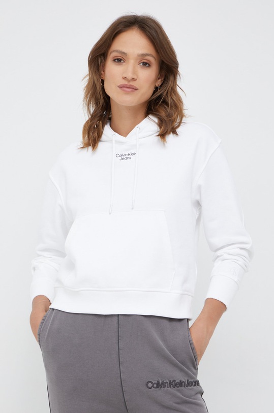 Calvin Klein Jeans bluza J20J218048.9BYY biały AW22