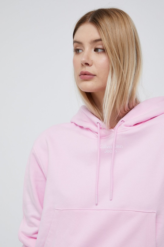 Calvin Klein Jeans bluza bawełna różowy J20J218048.9BYY