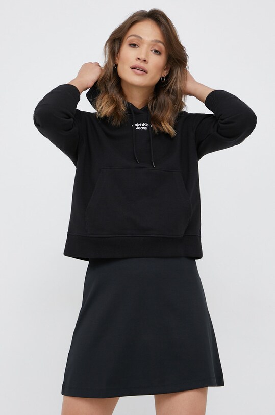 Calvin Klein Jeans bluza bawełna czarny J20J218048.9BYY