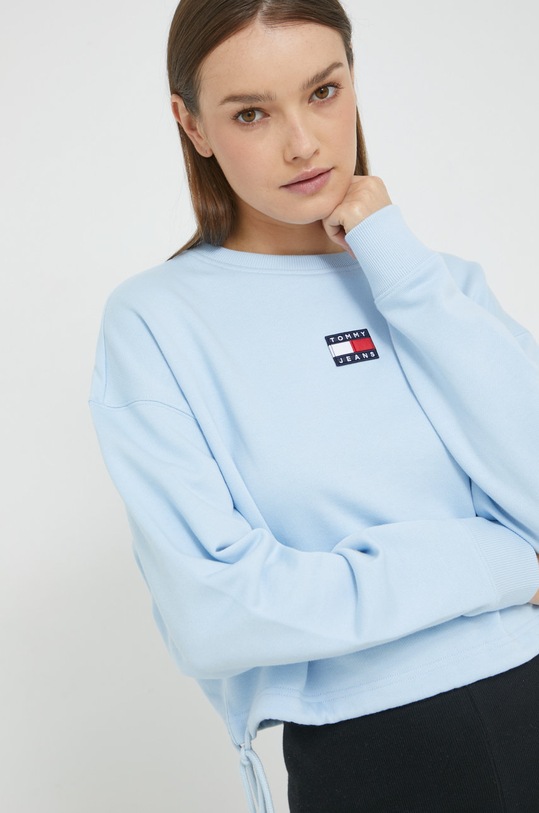 Tommy Jeans bluza bawełniana niebieski DW0DW12722.9BYY