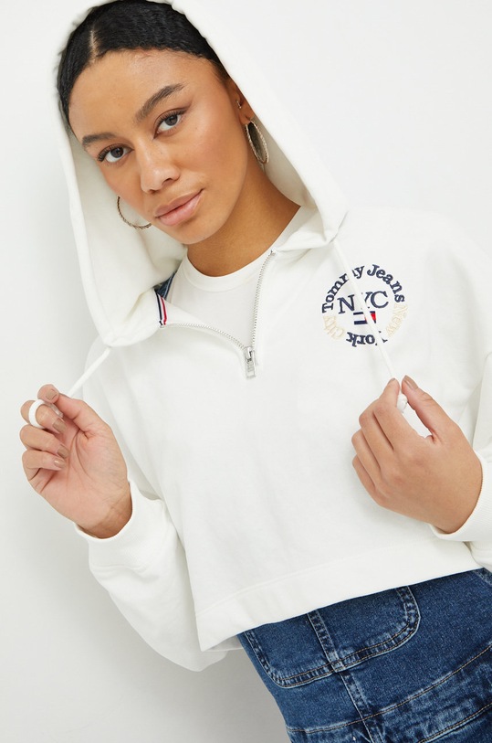 Tommy Jeans bluza alb DW0DW13570.9BYY