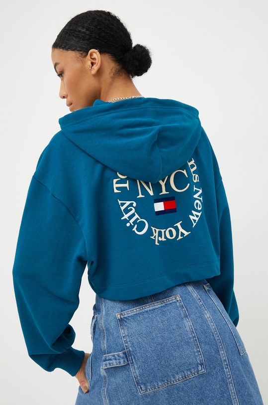 Tommy Jeans bluza turcoaz DW0DW13570.9BYY