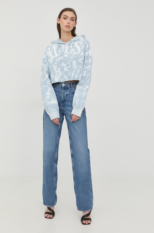 Bavlněná mikina Guess W2GQ33.K9YI1 modrá AW22