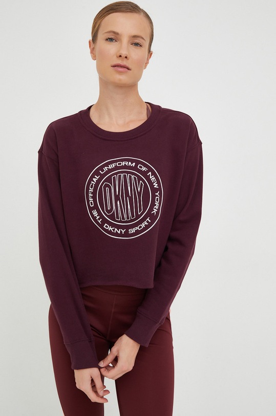 Μπλούζα DKNY απλικέ μωβ DP2T9058