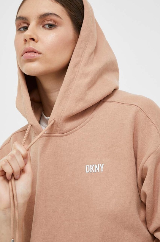 Mikina Dkny s kapucí hnědá DP2T9057