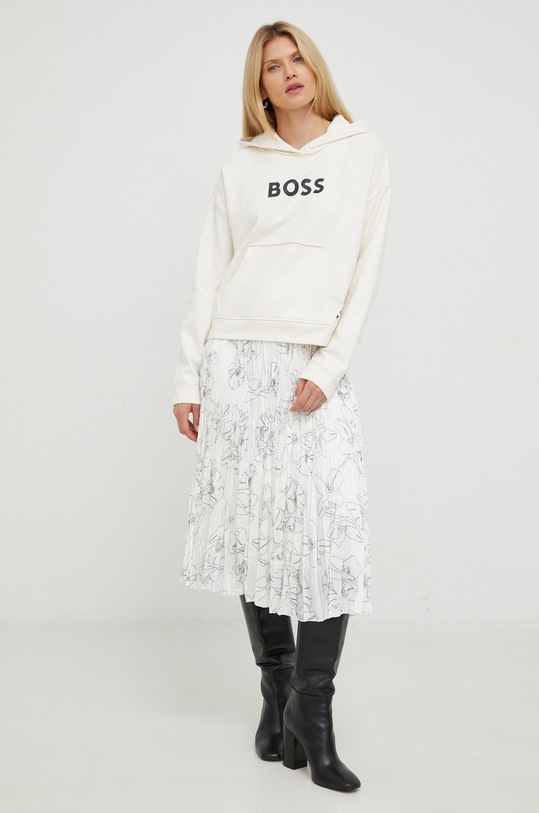 BOSS bluza bawełniana 50472199 beżowy AW22