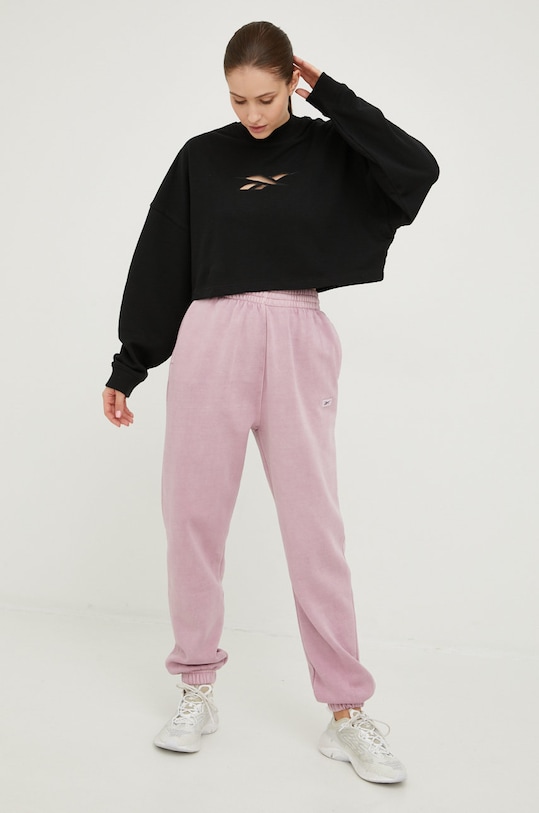 Reebok bluza dresowa Studio Vector HI6178 czarny AW22