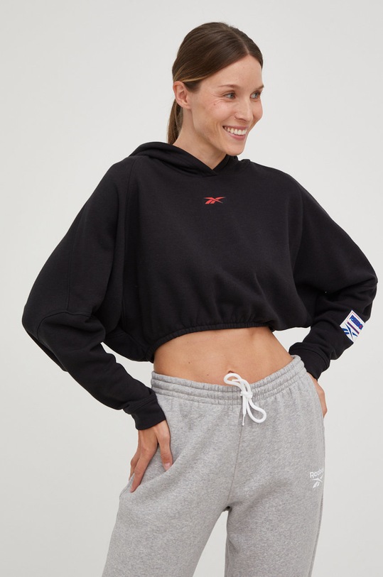 Mikina Reebok s kapucí černá HI6281
