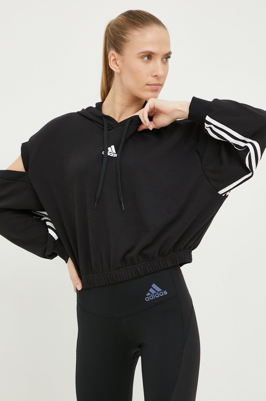 adidas bluza z kapturem czarny HC8817
