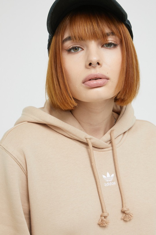 adidas Originals bluza z kapturem beżowy HJ7859