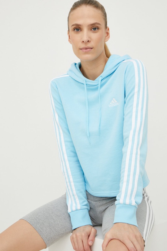 Mikina adidas bavlna modrá HL2168