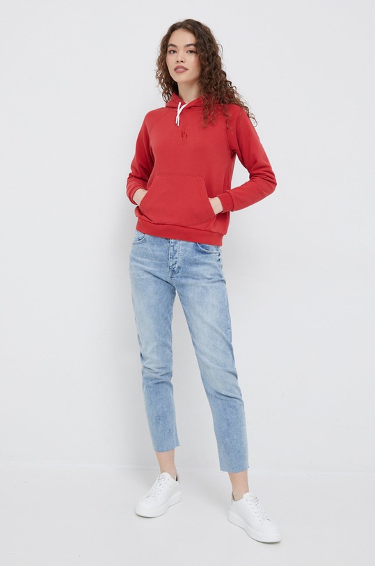 Polo Ralph Lauren bluza bawełniana 211872989001 czerwony AW22