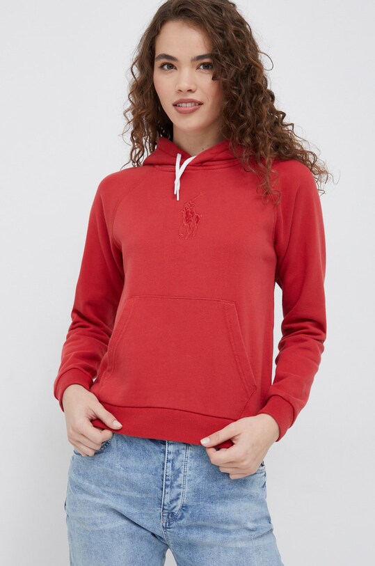 Βαμβακερή μπλούζα Polo Ralph Lauren κόκκινο 211872989001