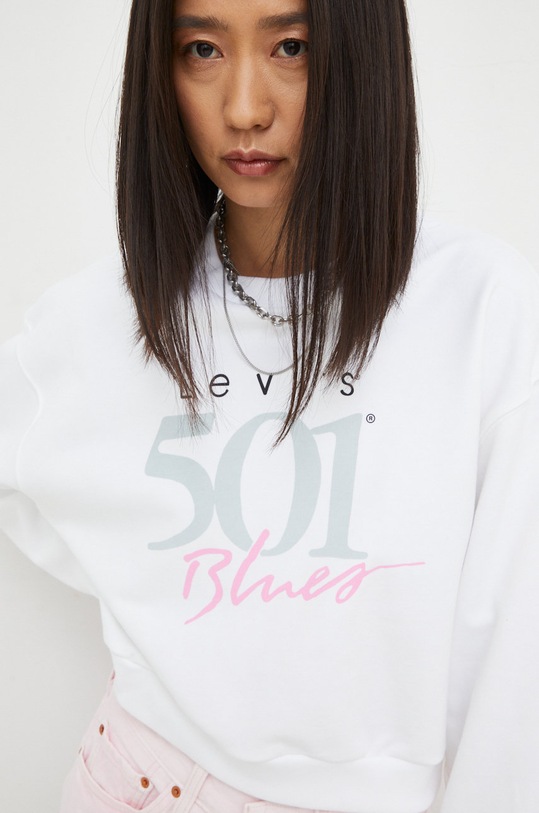 Levi's hanorac de bumbac A2645.0007 alb