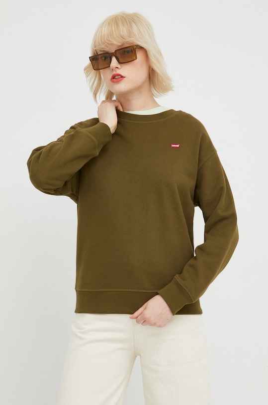 Bavlnená mikina Levi's bavlna zelená 24688.0054