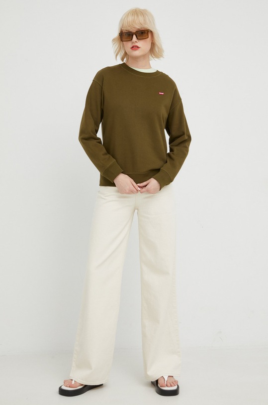 Bavlnená mikina Levi's 24688.0054 zelená AW22