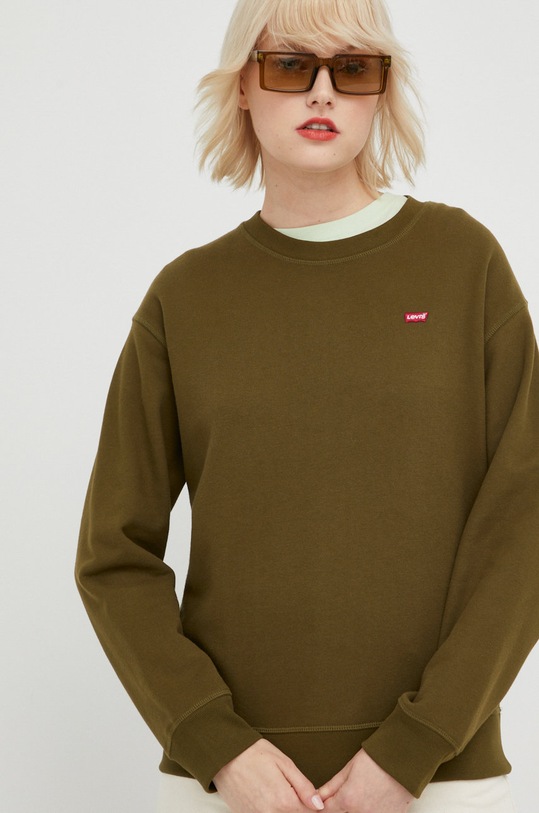 Bavlnená mikina Levi's zelená 24688.0054