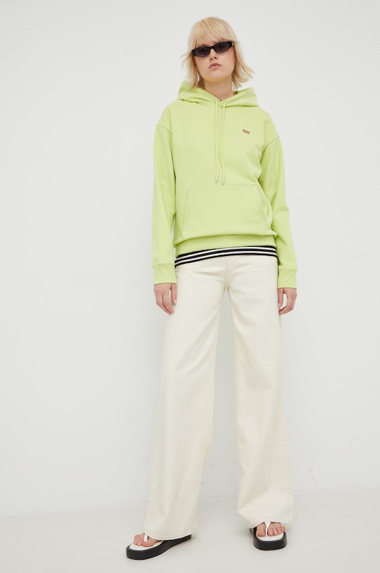 Bombažna mikica Levi's 24693.0034 zelena AW22