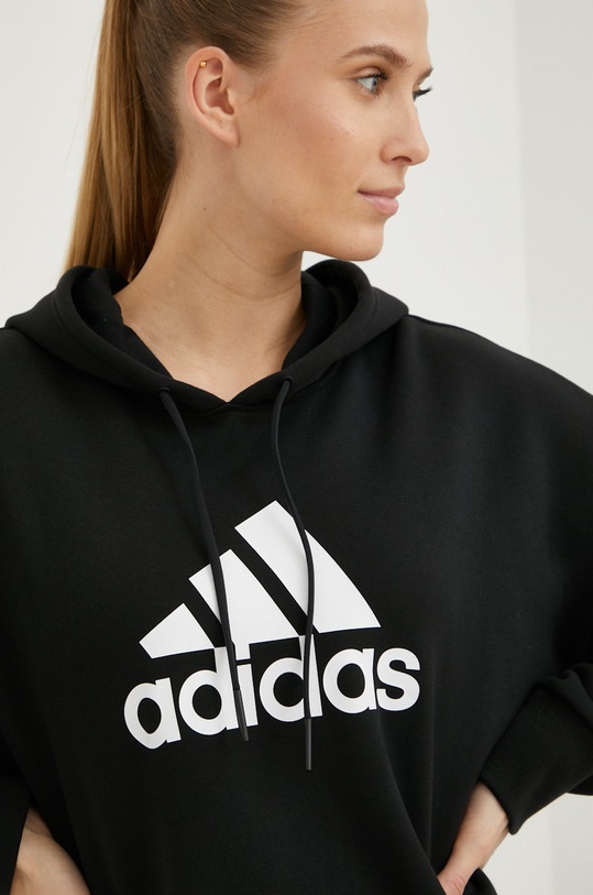 adidas Performance hanorac de bumbac negru HI3673