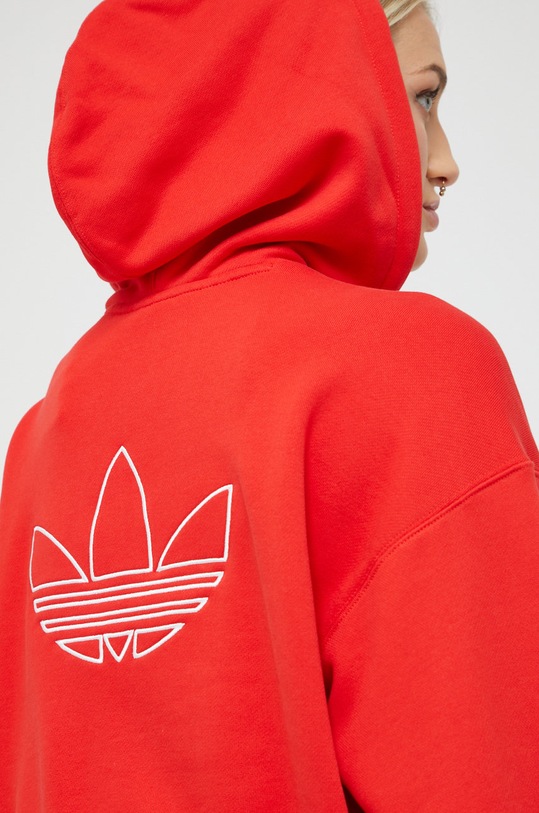 adidas Originals hanorac de bumbac HK5168 rosu