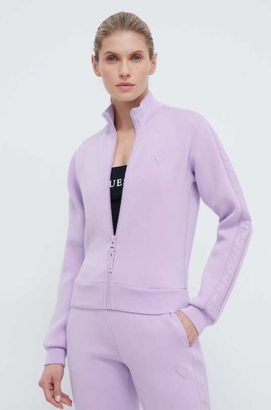 Mikina Guess NEW ALLIE s elastanom fialová V2YQ17.K7UW2