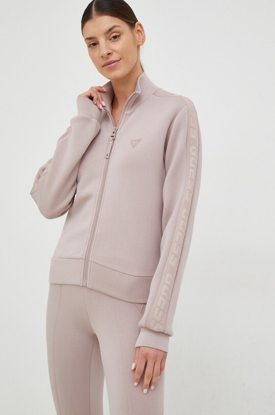 Суичър Guess NEW ALLIE еластичен розов V2YQ17.K7UW2