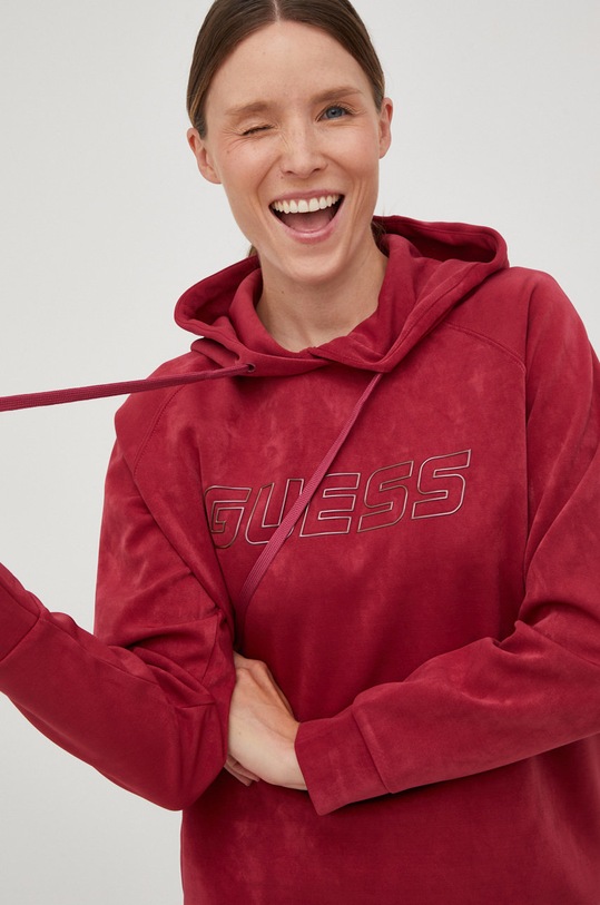 Guess bluza z elastanem fioletowy V2BQ01.KBC00
