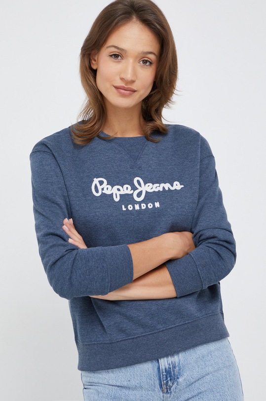 Mikina Pepe Jeans nášivka modrá PL581256.594