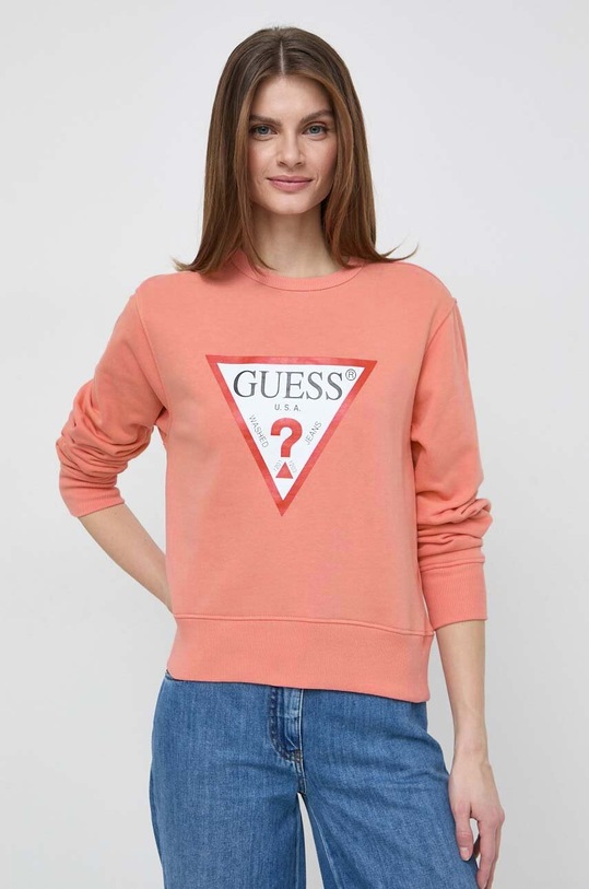 Μπλούζα Guess πορτοκαλί W2YQ16.KBA10