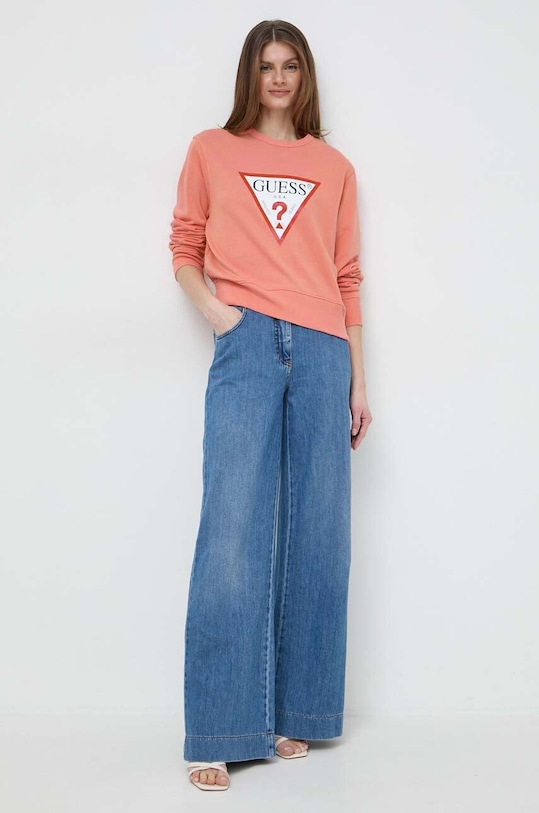 Μπλούζα Guess W2YQ16.KBA10 πορτοκαλί SS24