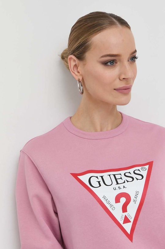 Guess bluza różowy W2YQ16.KBA10