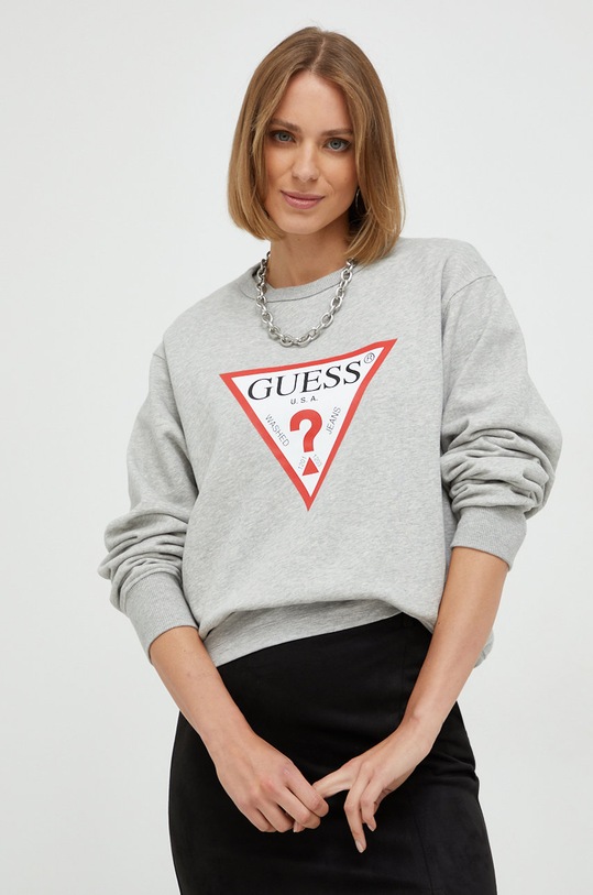 Mikina Guess bez kapuce šedá W2YQ16.KBA10