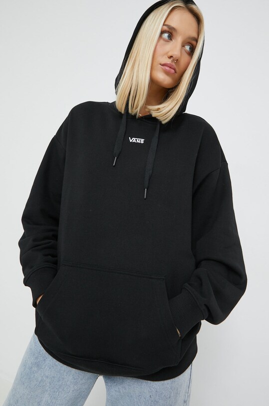 Βαμβακερή μπλούζα Vans VN0A7RMDBLK1 μαύρο AW23
