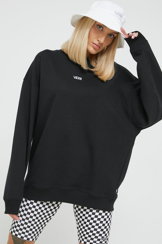 Vans bluza bawełniana aplikacja czarny VN0A7RMBBLK1