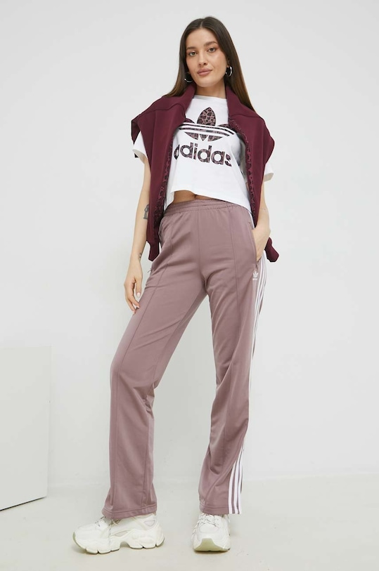 adidas Originals pamut melegítőfelső HK5193 lila AW22
