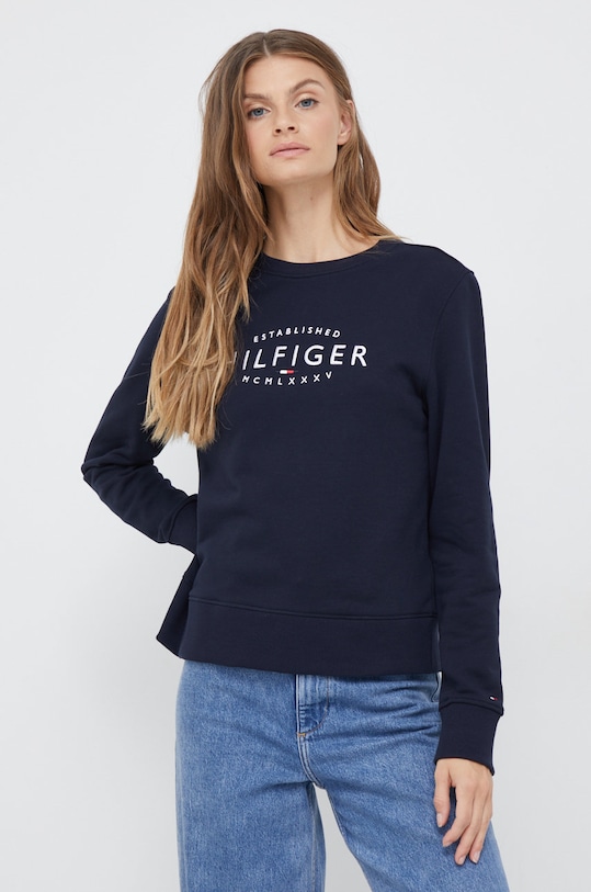 Tommy Hilfiger bluza bawełniana aplikacja granatowy WW0WW35978.9BYY