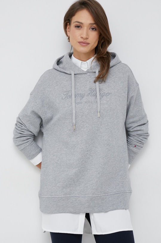 Bavlněná mikina Tommy Hilfiger šedá WW0WW35980.9BYY