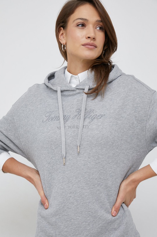 Bavlněná mikina Tommy Hilfiger WW0WW35980.9BYY šedá