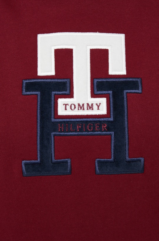 Tommy Hilfiger bluza bawełniana WW0WW37441.9BYY bordowy