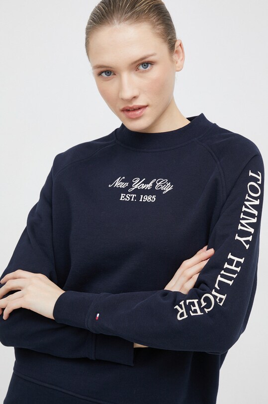 Tommy Hilfiger bluza aplikacja granatowy WW0WW36617.9BYY