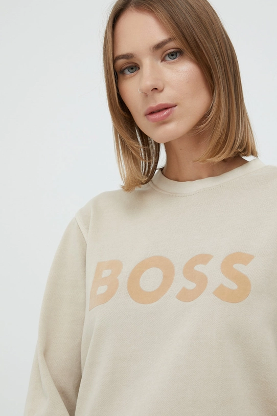 BOSS bluza bawełniana beżowy 50477682