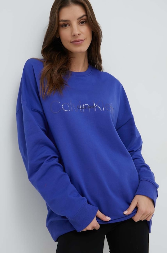 Calvin Klein Underwear longsleeve piżamowy aplikacja niebieski 000QS6881E.9BYY