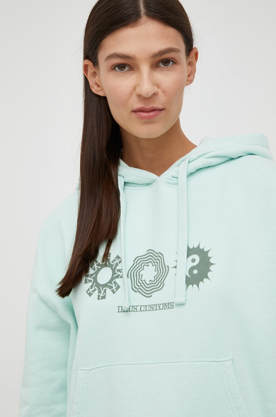 Deus Ex Machina bluza bawełniana turkusowy DLF228546