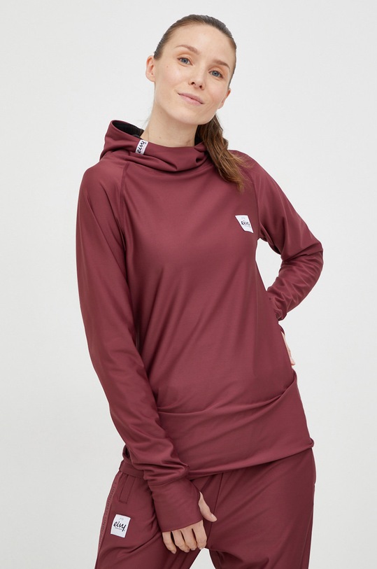 Eivy funkcionális pulóver Icecold Planet friendly burgundia A00241009